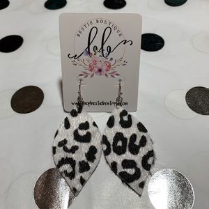 Leopard Print Fishhook Earrings